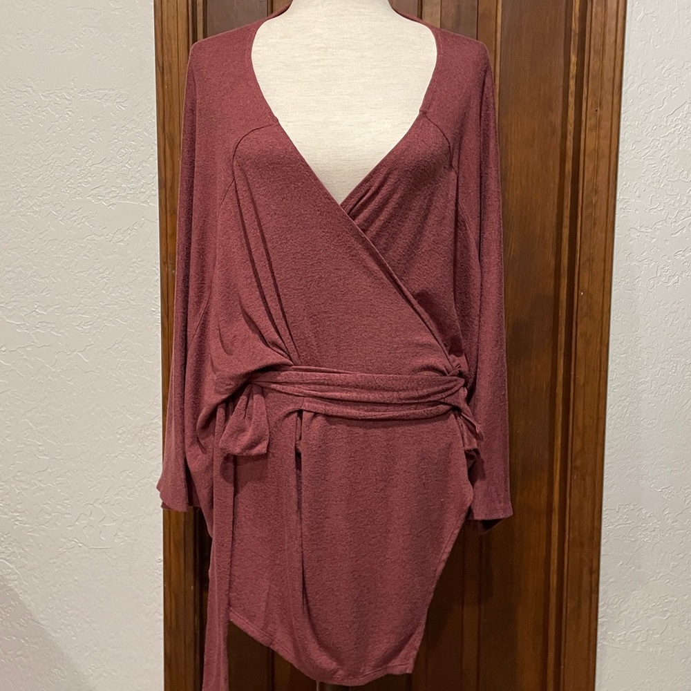 Lane Bryant Burgundy Wrap Sweater 18/20